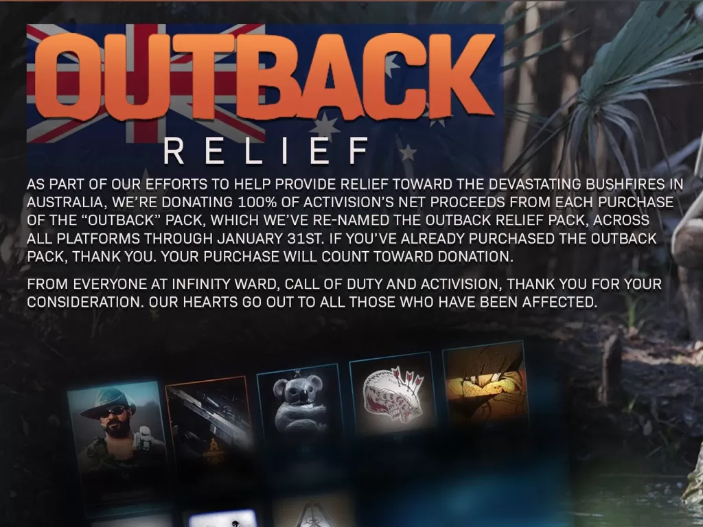 DLC Outback Relief (photo/Twitter/@InfinityWard)