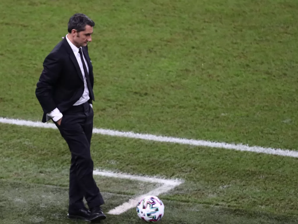 Pelatih Barcelona, Ernesto Valverde, dikabarkan segera didepak. (REUTERS/Sergio Perez)