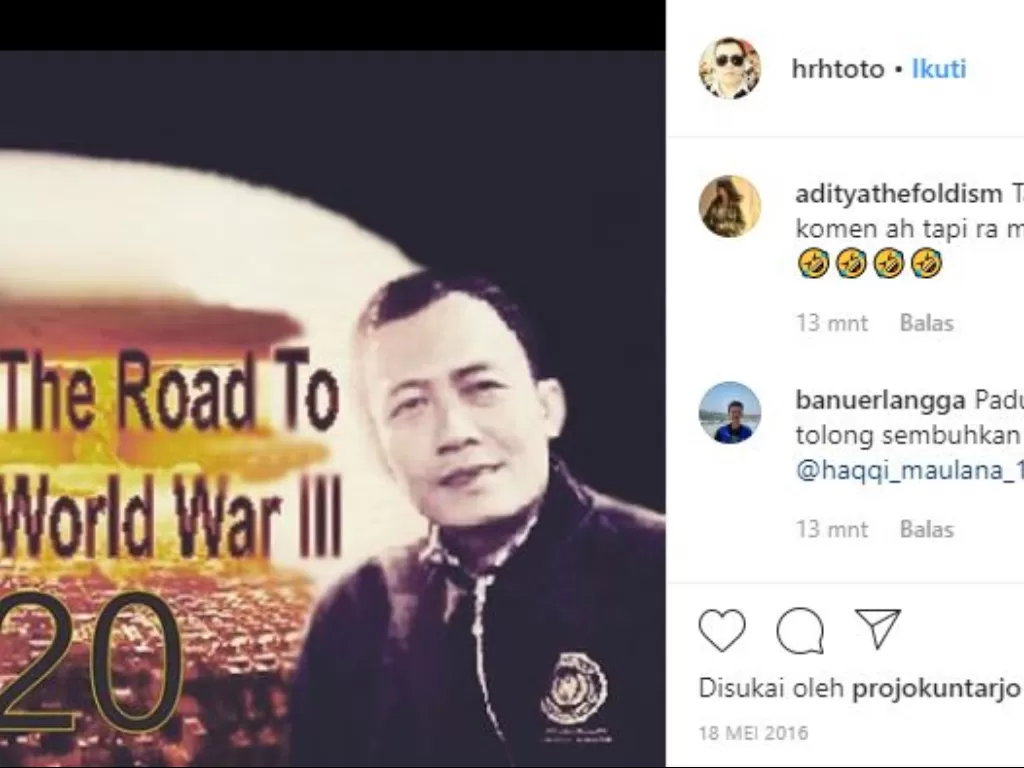 Raja Keraton Agung Sejagat (Instagram @hrhrtoto)