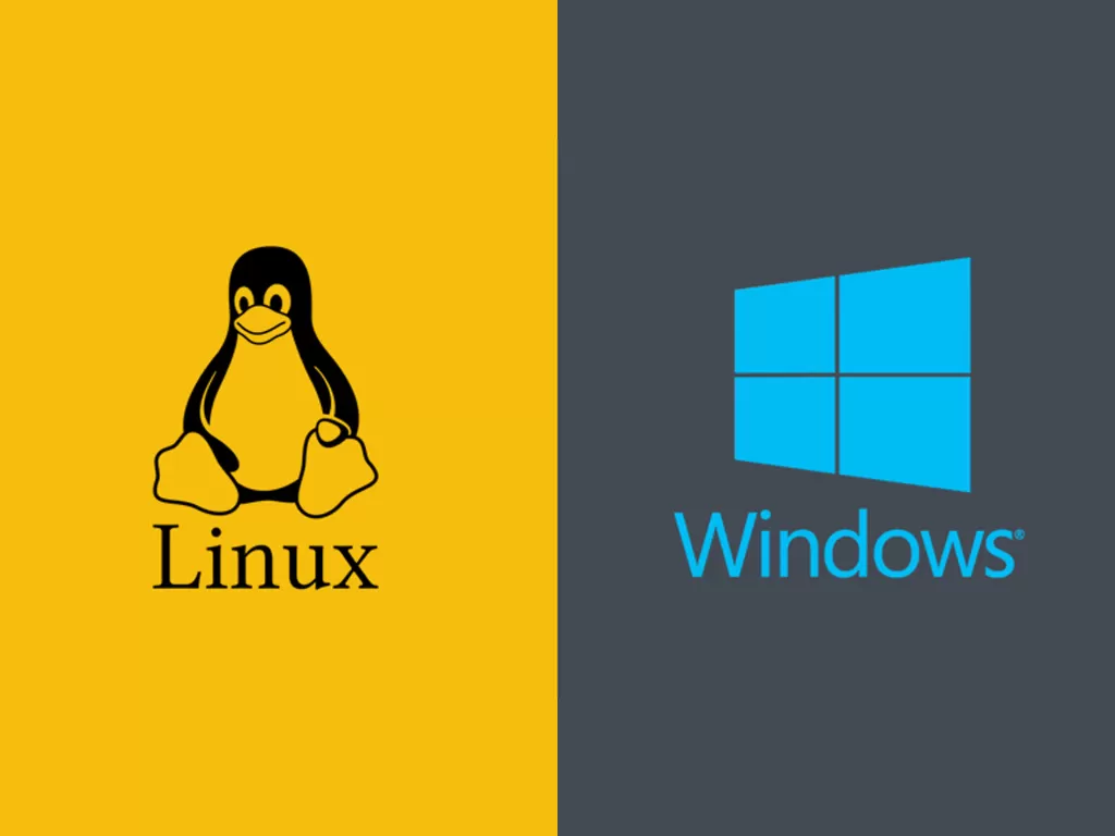 Logo Linux dan Windows (photo/Linux/Microsoft)