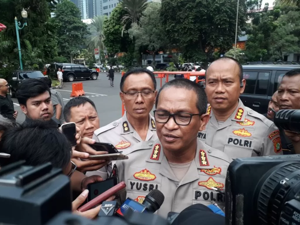 Kepala Bidang Hubungan Masyarakat Polda Metro Jaya Komisaris Besar Polisi Yusri Yunus. (ANTARA / Fianda Rassat)