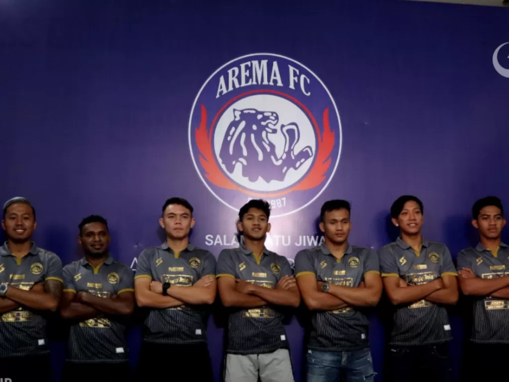 Sejumlah pemain baru yang diperkenalkan Arema FC. (Dok. Liga Indonesia)