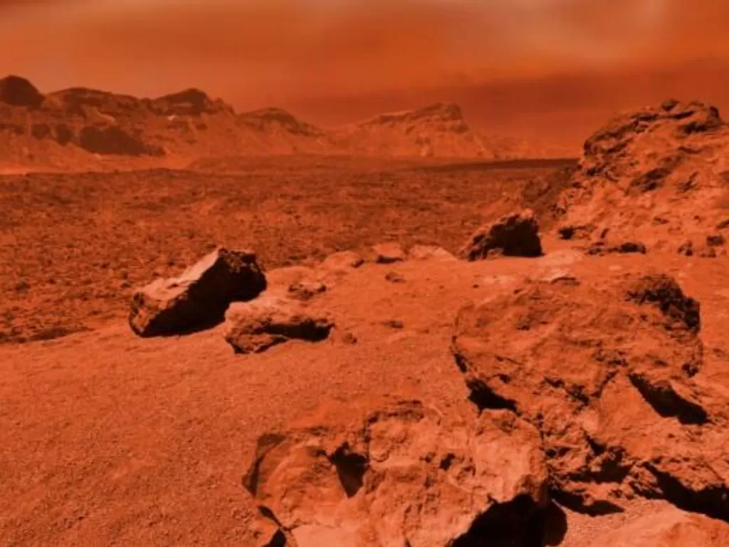 Ilustrasi planet Mars. (bursasondakika.com.tr)