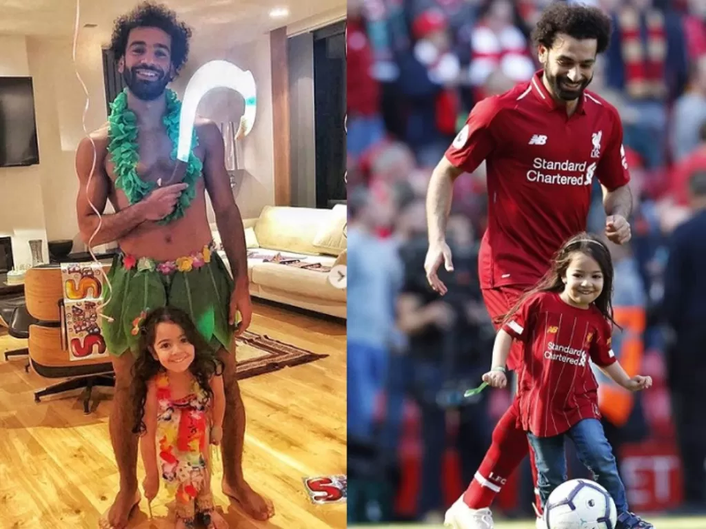 Mohamed Salah dan putrinya, Makka (Instagram/mosalah/fifaworldcup)