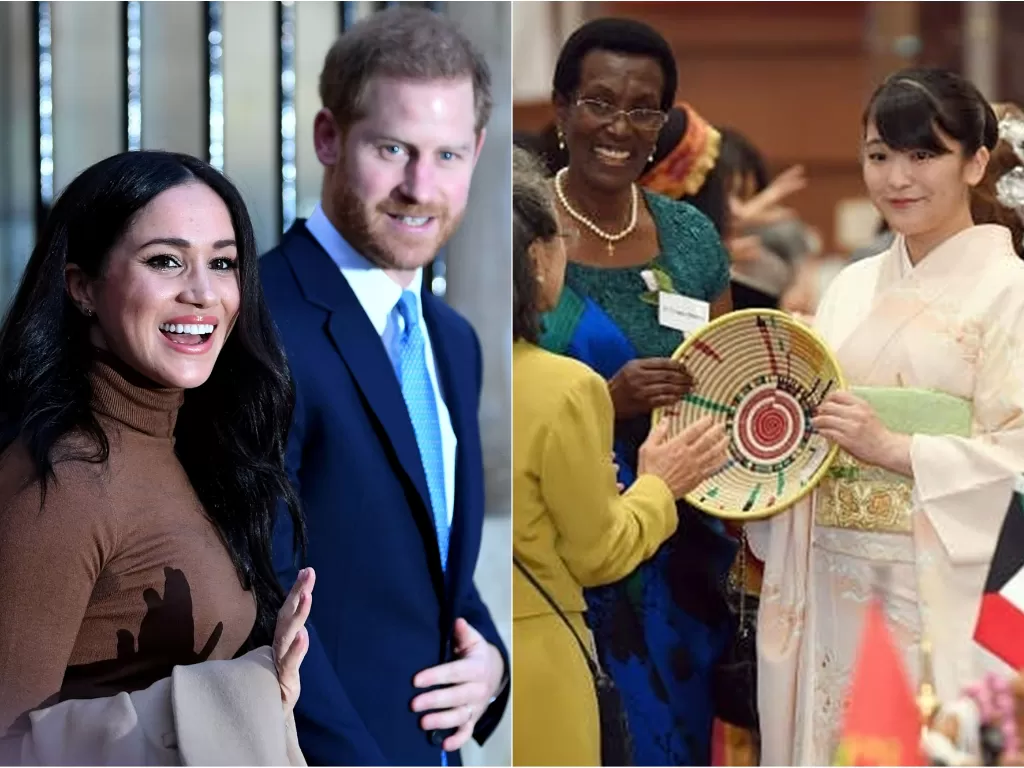 Kiri: Pasangan Pangeran Harry dan Meghan Markle ( REUTERS/File Photo). Kanan: Putri Mako (instagram/@monarchies_around_the_world)