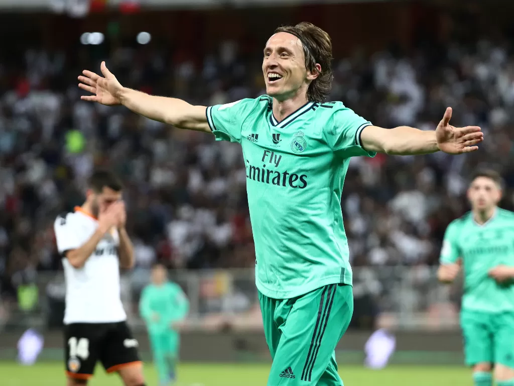 Gelandang Real Madrid, Luka Modric, jadi incaran Inter Milan. (REUTERS/Sergio Perez)