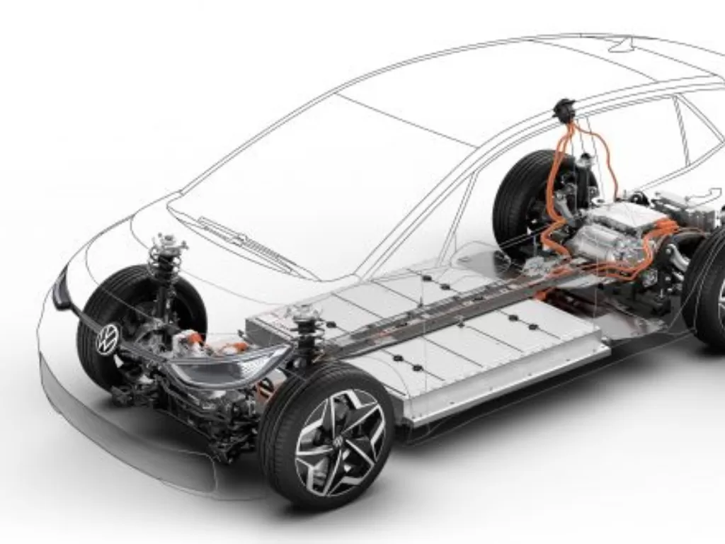 Ilustrasi desain mobil listrik Volkswagen (Paultan).