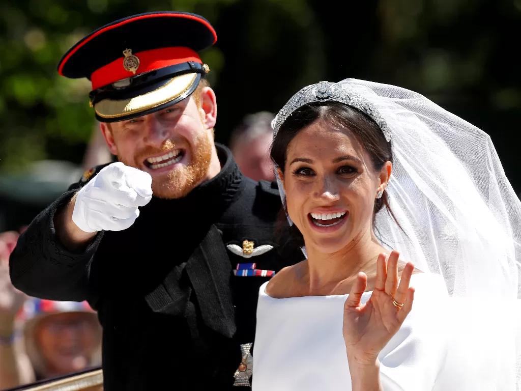 Pangeran Harry saat menikahi dengan Meghan Markle di Windsor. (photo/REUTERS/Damir Sagolj)