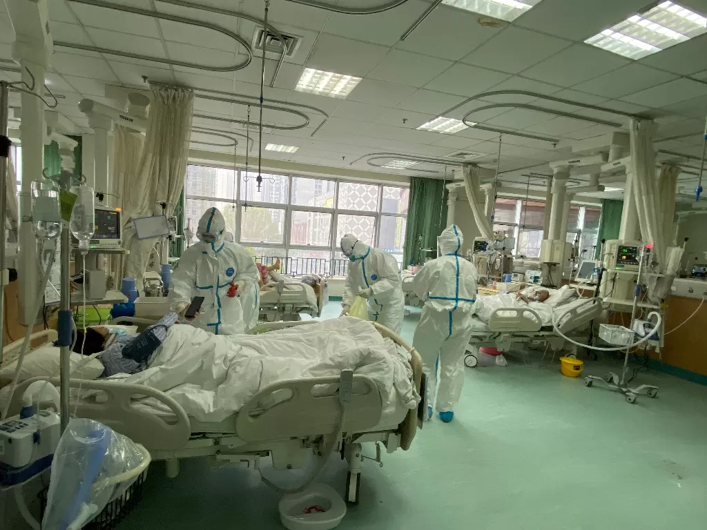Kondisi Rumah Sakit Pusat di Wuhan saat menangani pasien yang terkena virus corona (REUTERS/THE CENTRAL HOSPITAL OF WUHAN VI)