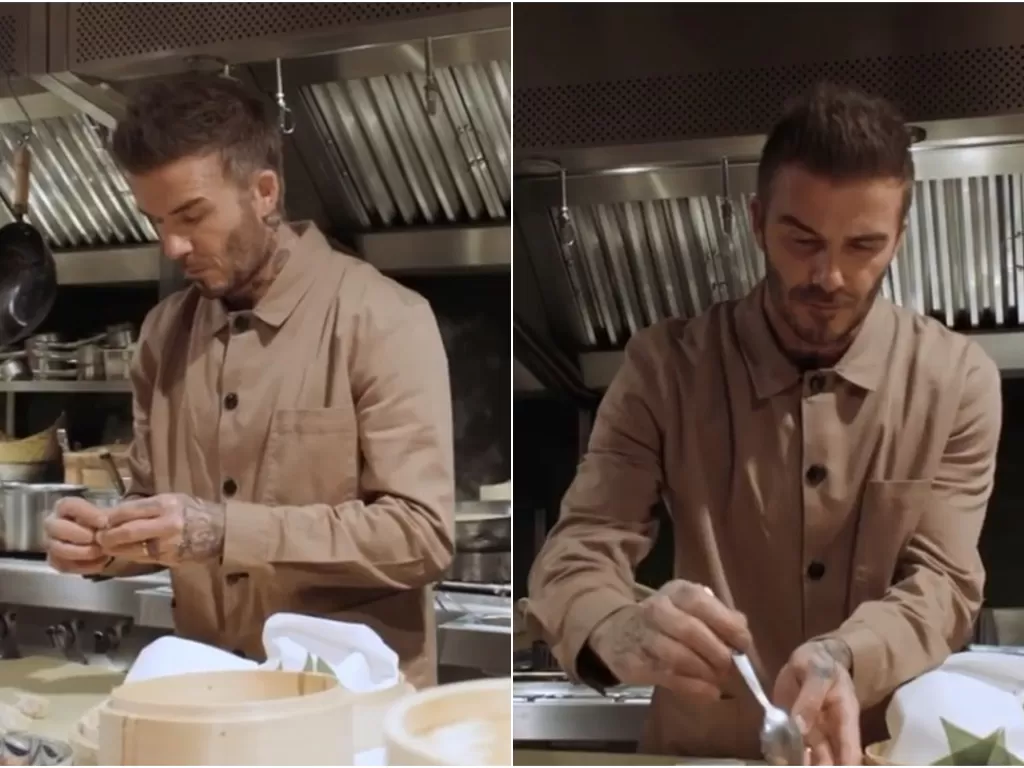 David Beckham memasak dumpling saat Imlek (Instagram/@davidbeckham)