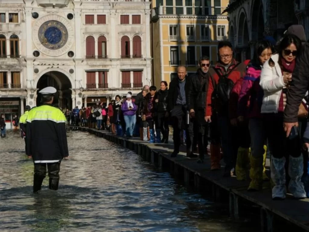 Banjir di Venesia, 14 November 2019. (REUTERS/Manuel Silvestri)