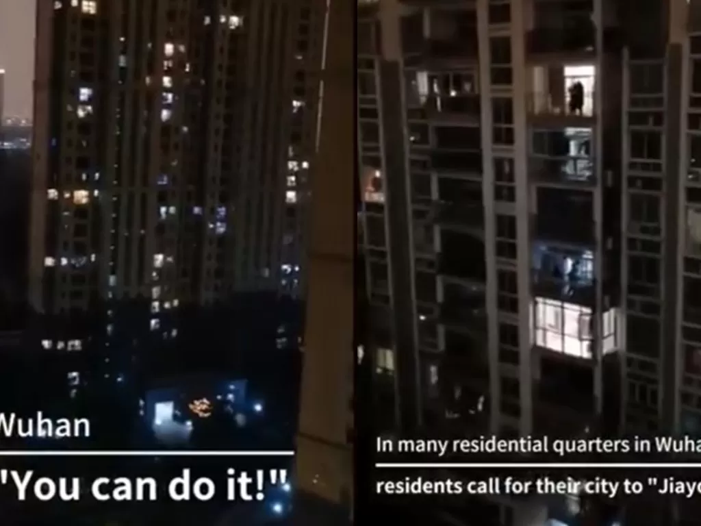 Warga Wuhan yang terjebak di apartemen (Screenshot)
