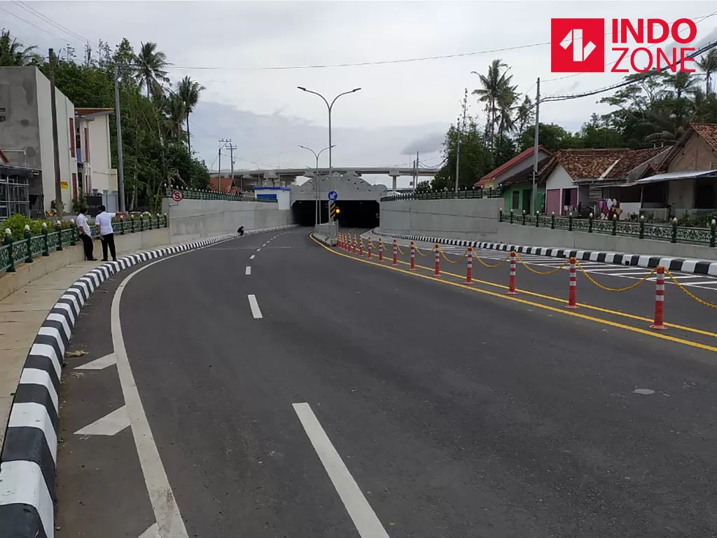 Underpass NYIA di Kabupaten Kulonprogo, Provinsi DIY yang akan diresmikan Presiden Jokowi, Jumat (31/1/2020). (INDOZONE/Sigit Nugroho)