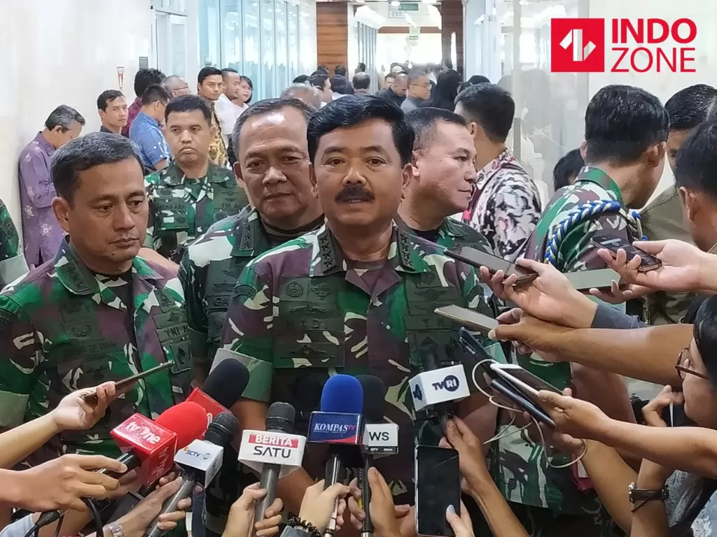 Panglima TNI, Marsekal Hadi Tjahjanto di Gedung DPR RI Jakarta, Kamis (30/1/2020). (INDOZONE/Mula Akmal)
