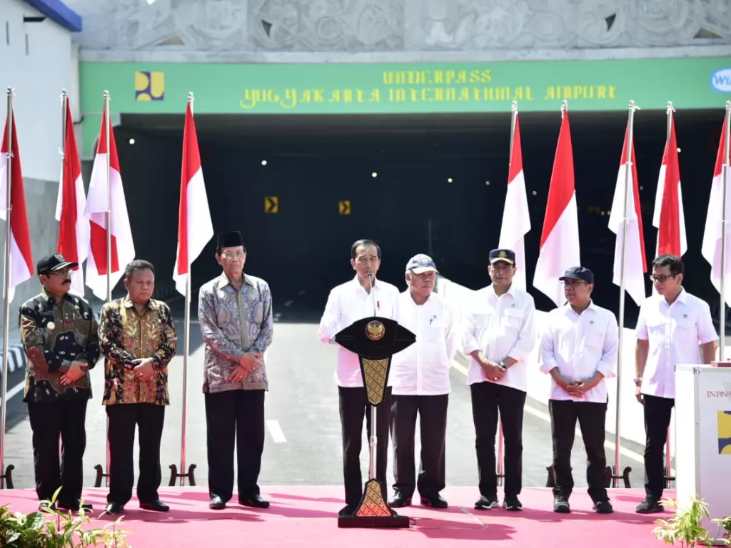 Peresmian underpass YIA oleh Presiden Jokowi. (Dok Birkompu)