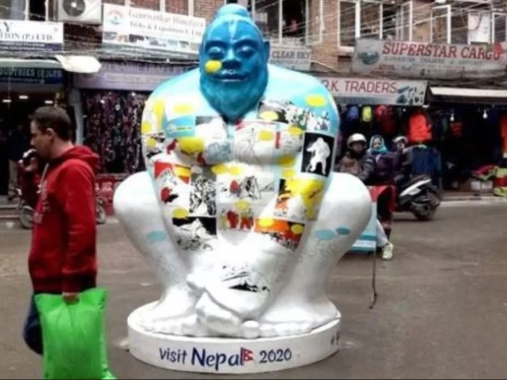 Visit Nepal 2020 dengan ikonnya, Yeti. (BBC)