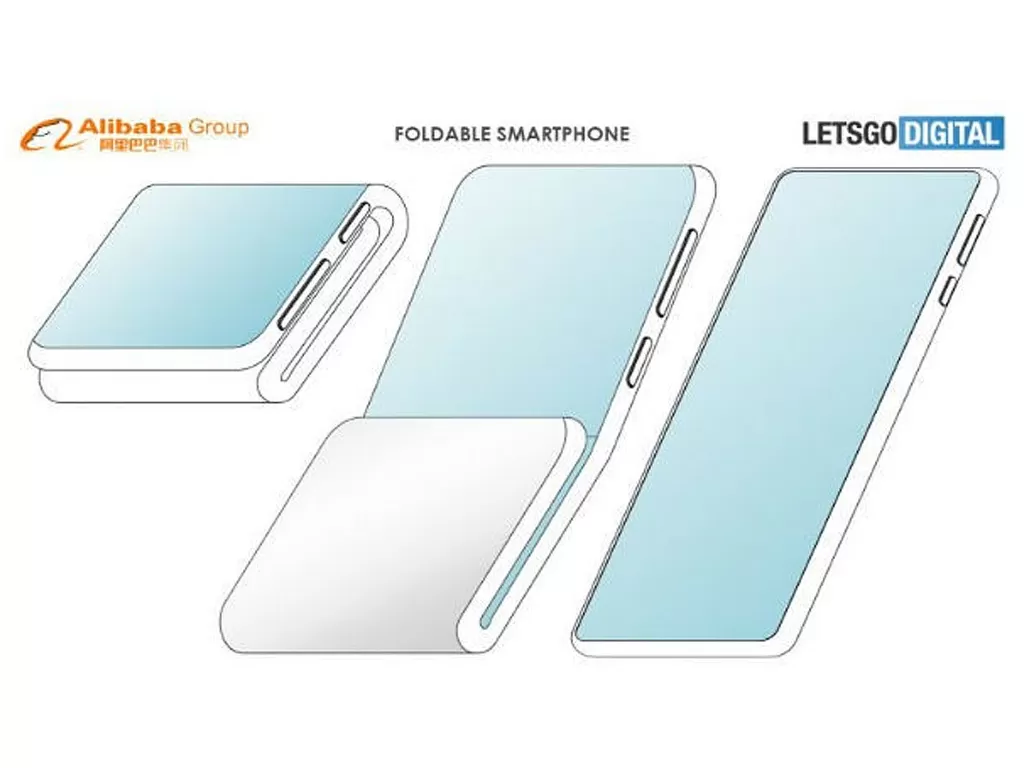 Paten desain smartphone lipat Alibaba (photo/Dok. LetsGoDigital)