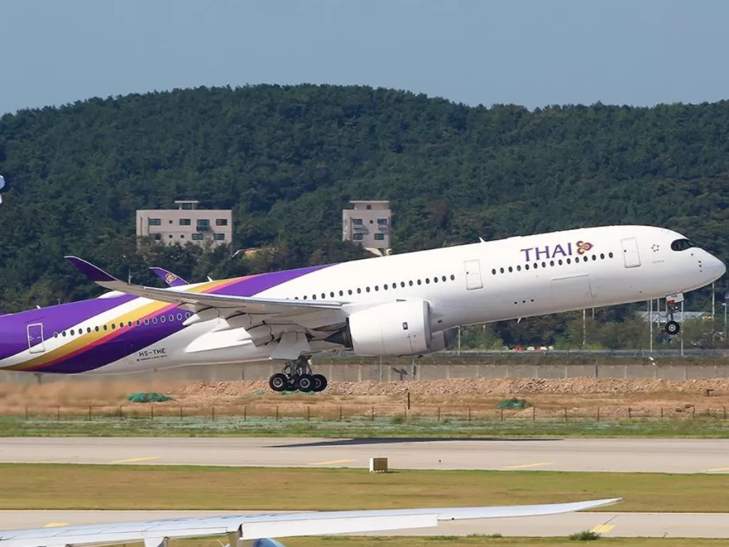Ilustrasi Thai Airways. (Instagram/Isg_aviation)