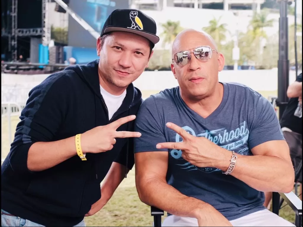 Gading Marten foto bareng Vin Diesel, bintang film Fast & Furious 9 (Instagram/@gadiiing)