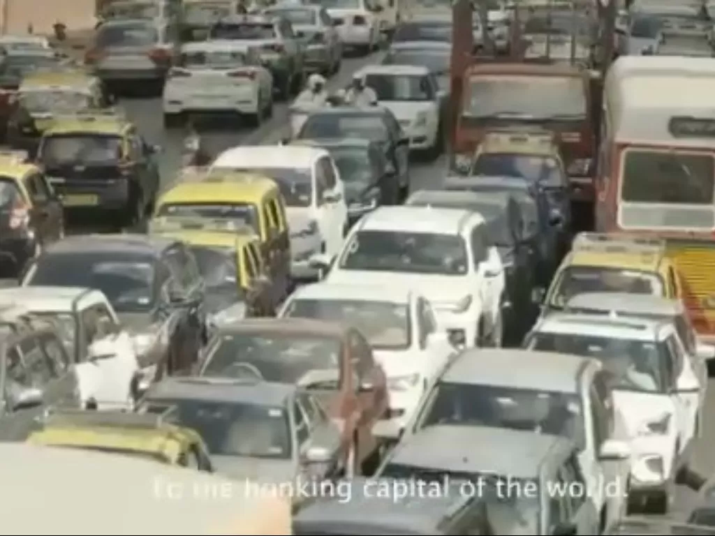 Kemacetan di Mumbai (Screenshot Twitter/@MumbaiPolice)