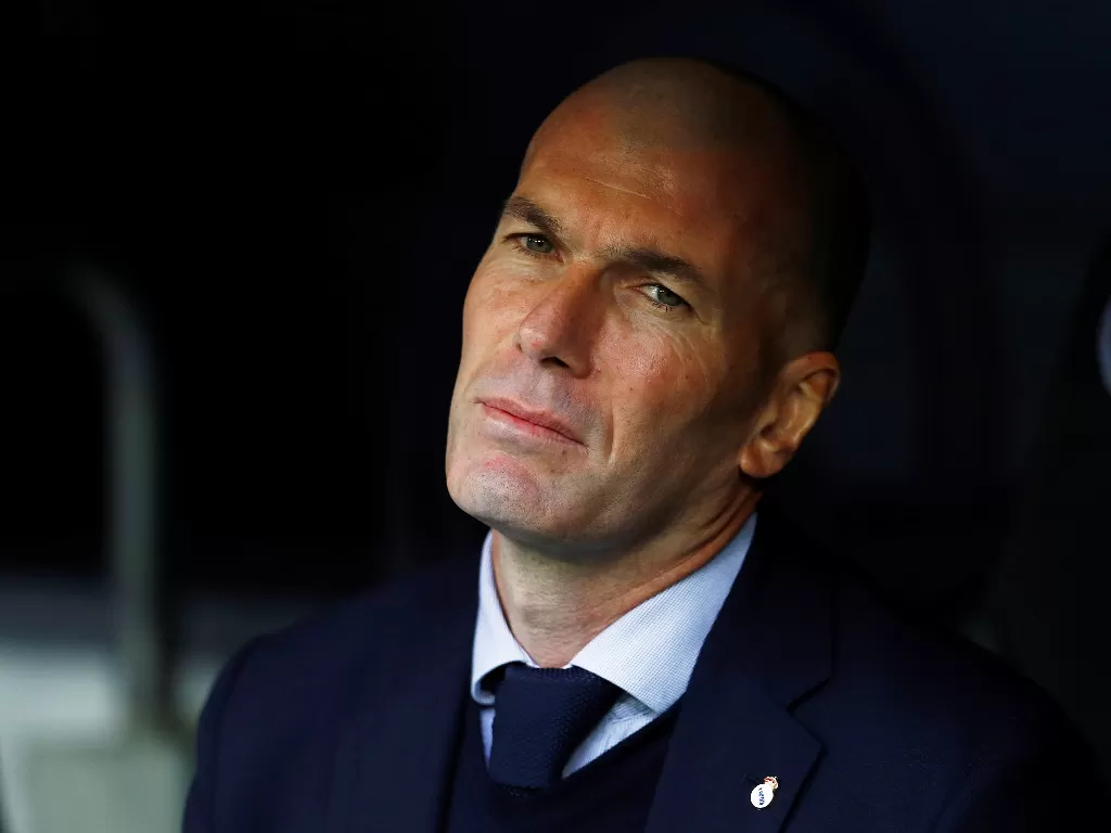 Pelatih Real Madrid, Zinedine Zidane. (REUTERS/Juan Medina)