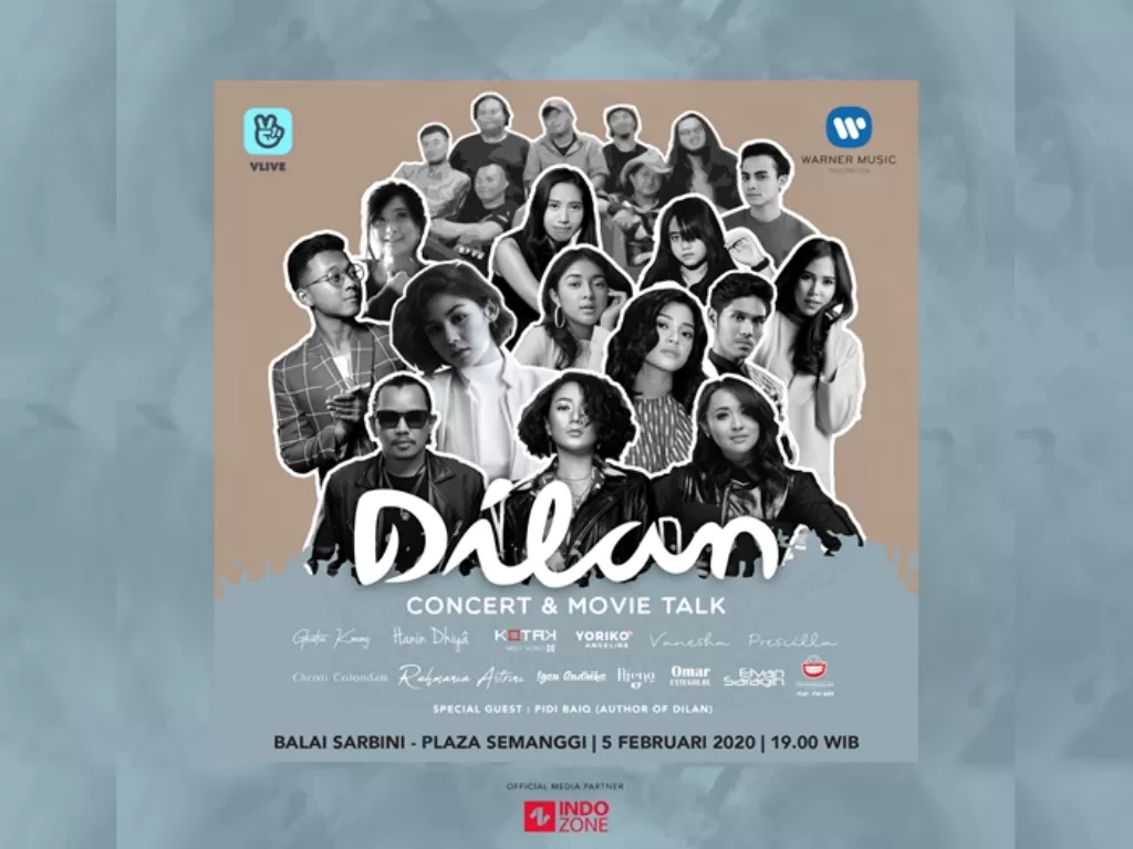 Poster Dilan Concert & Movie Talk (Instagram/warnermusicid).
