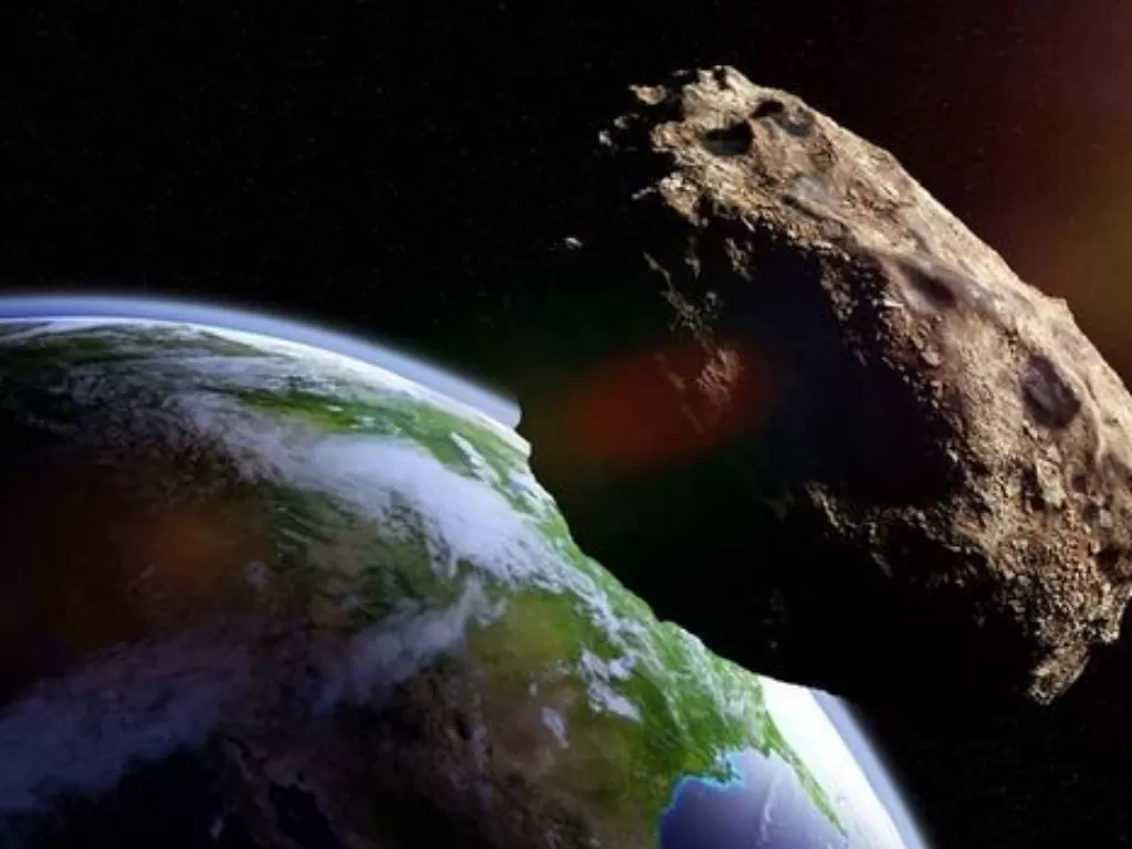 Ilustrasi asteroid menabrak bumi. (Ilustrasi/express.co.uk)