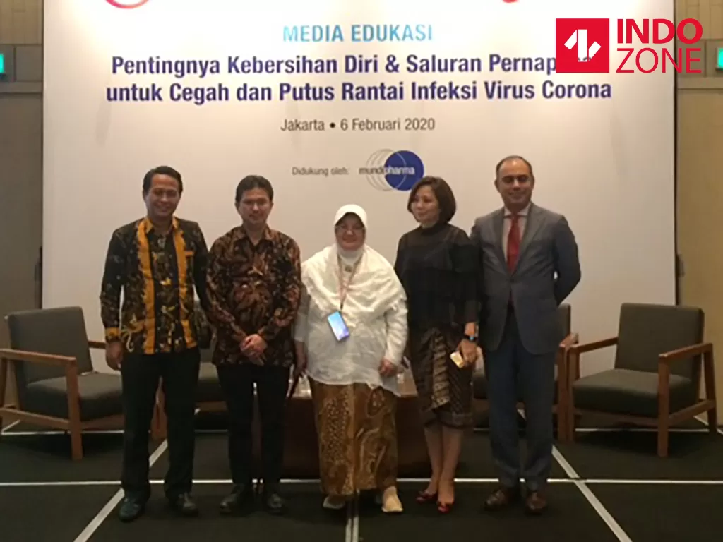 Konferensi pers pencegahan penularan virus korona di Cikini, Jakarta (INDOZONE/Dinno Baskoro)