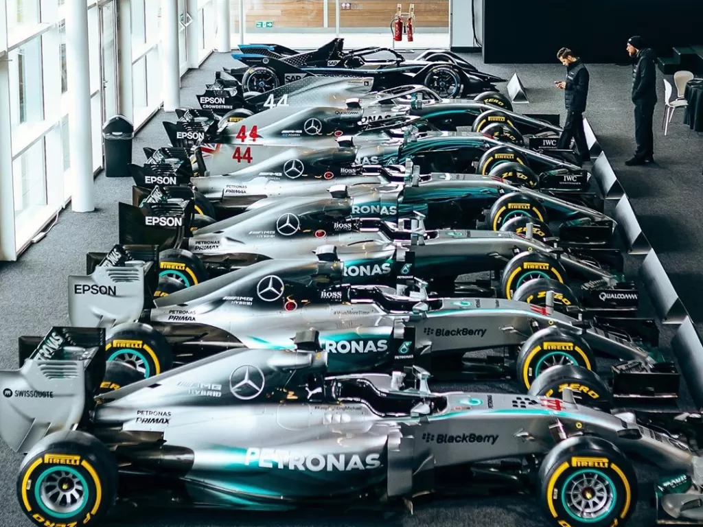 Mobil Balap Tim Mercedes di F1. (Instagram/@mercedesamgf1)