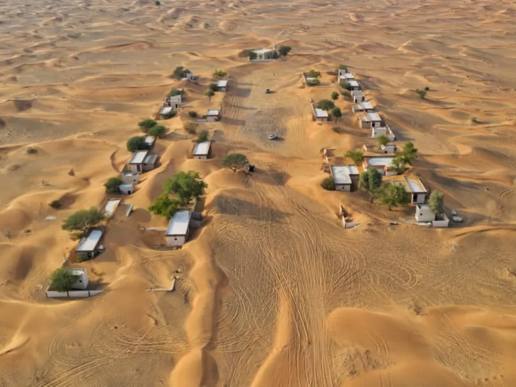 Desa Al Madam di Uni Emirat Arab yang terkubur oleh pasir. (CNN Travel)