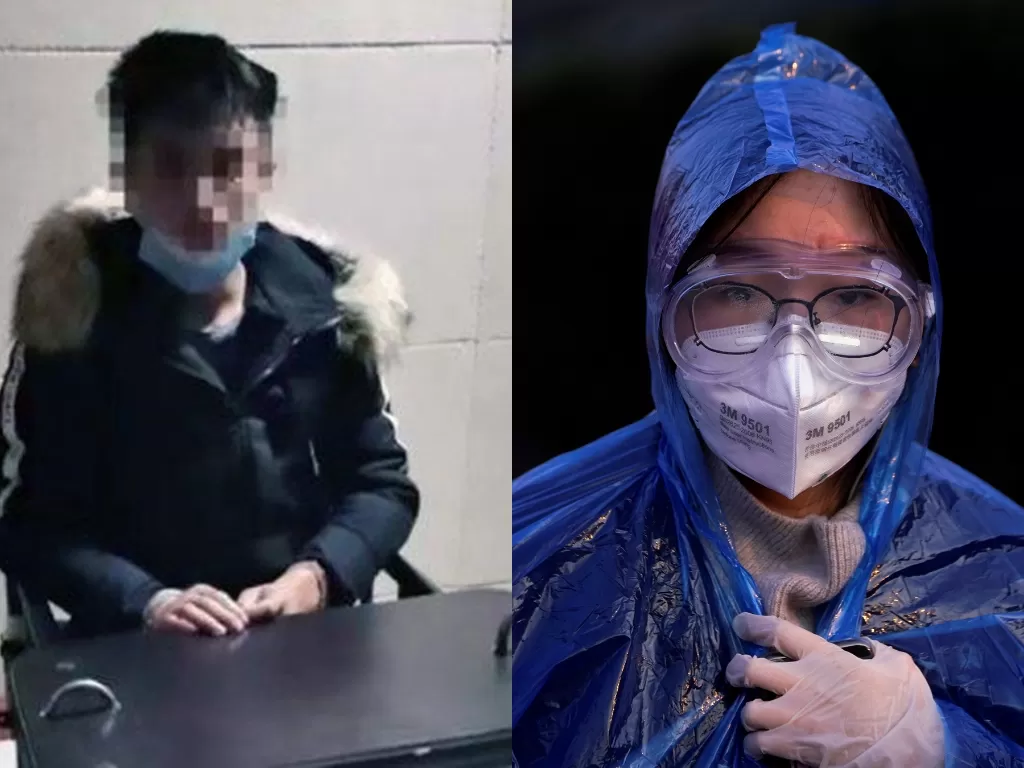 Kiri: Pelaku pemerkosaan (Dailymail) / Kanan: Ilustrasi wanita yang terinfeksi korona (REUTERS/Mario Anzuoni)