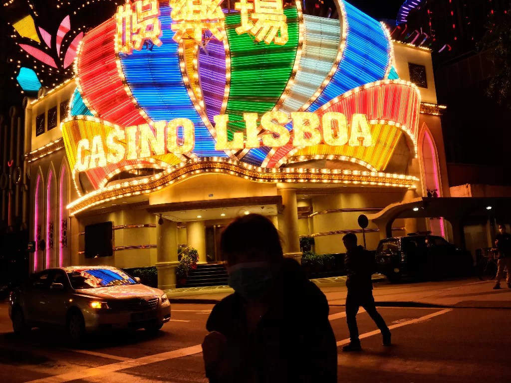 Salah satu Casino yang ditutup akibat virus korona (REUTERS/Tyrone Siu)