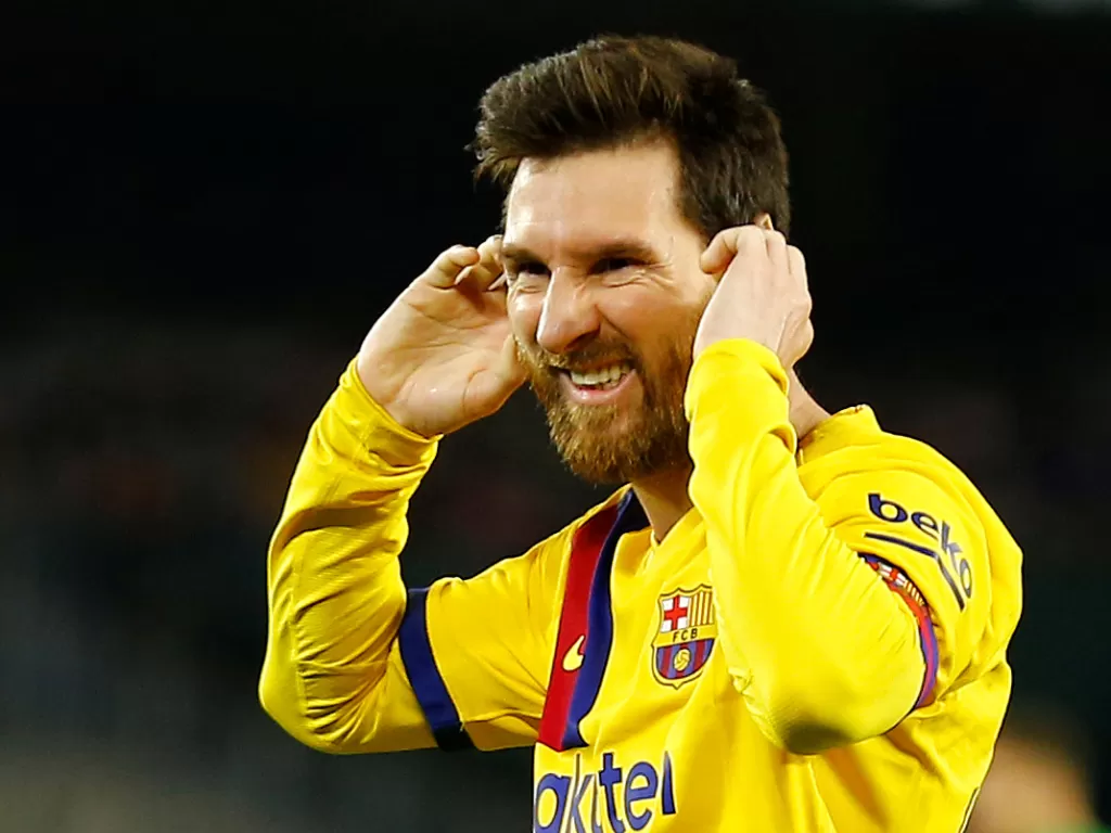 Pemain Barcelona, Lionel Messi, dikabarkan bakal hengkang ke Premier League. (REUTERS/Marcelo del Pozo)