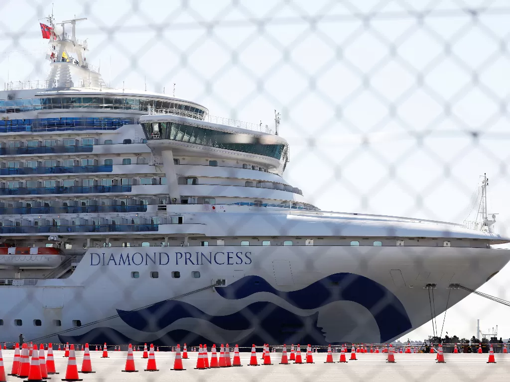 ABK WNI di kapal pesiar Diamond Prince dipastikan baik-baik saja (REUTERS/Issei Kato)