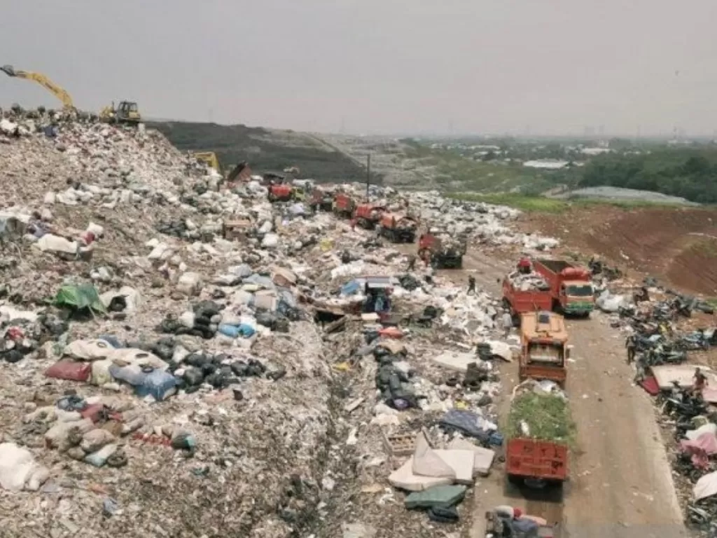 Lanskap Tempat Pengelolaan Sampah Terpadu Bantargebang di Kota Bekasi, Jawa Barat. (Photo/ANTARA/HO-Kementerian Lingkungan Hidup dan Kehutanan)