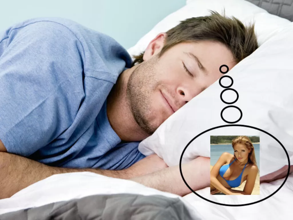 Ilustrasi pria bermimpi tentang wanita. (Ilustrasi/russelstreetreport.com)
