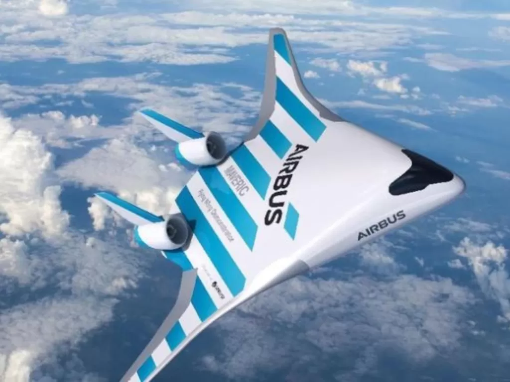 Desain pesawat terbaru Airbus yang mirip ikan pari. (Dok. Airbus)