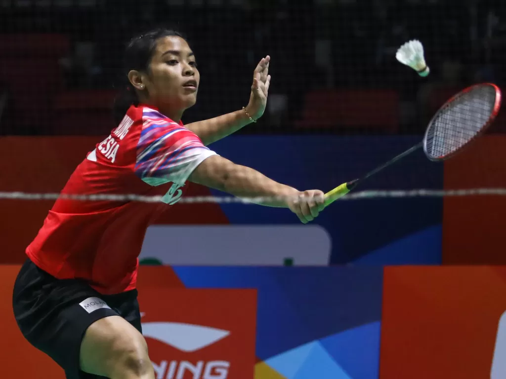 Gregoria Mariska Tunjung jadi andalan beregu putri Indonesia saat menghadapi Jepang di perempat final Kejuaraan Bulutangkis Asia 2020, Jumat (14/2/2020). (Dok. PBSI)