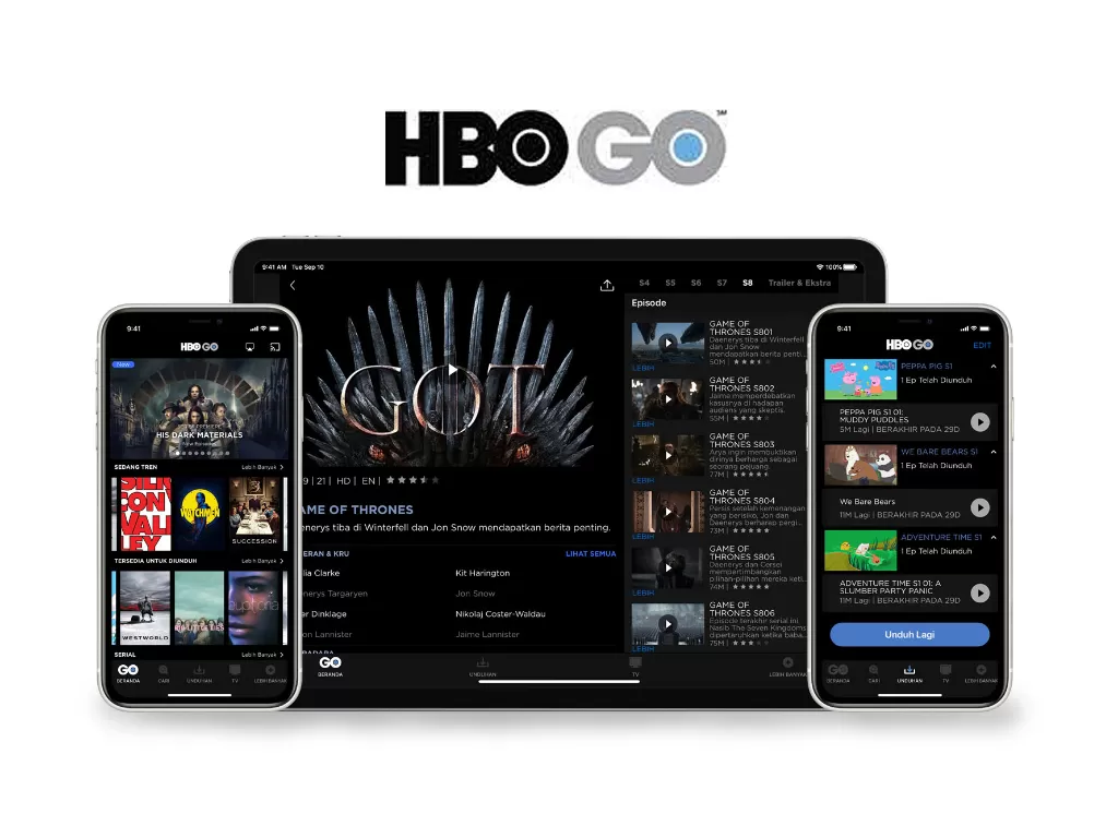 Layanan streaming film legal HBO GO (photo/HBO GO)