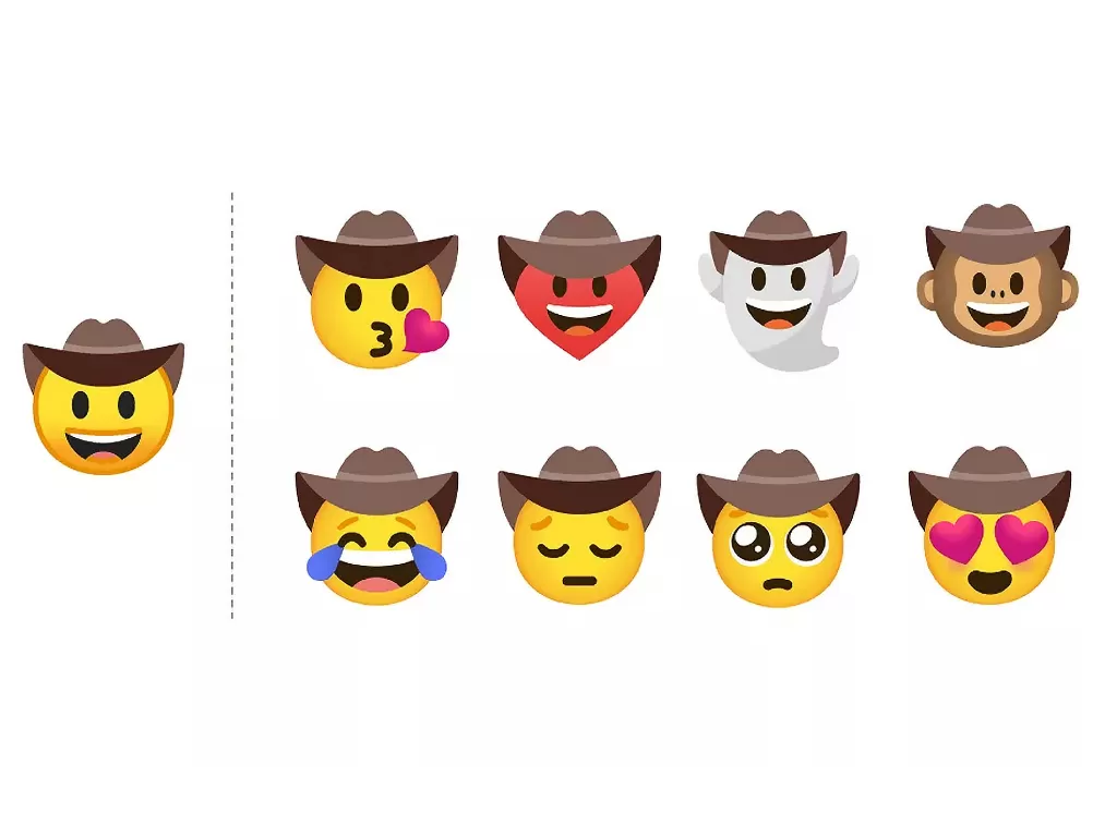 Pilihan emoji di Android yang lebih beragam (photo/Google)