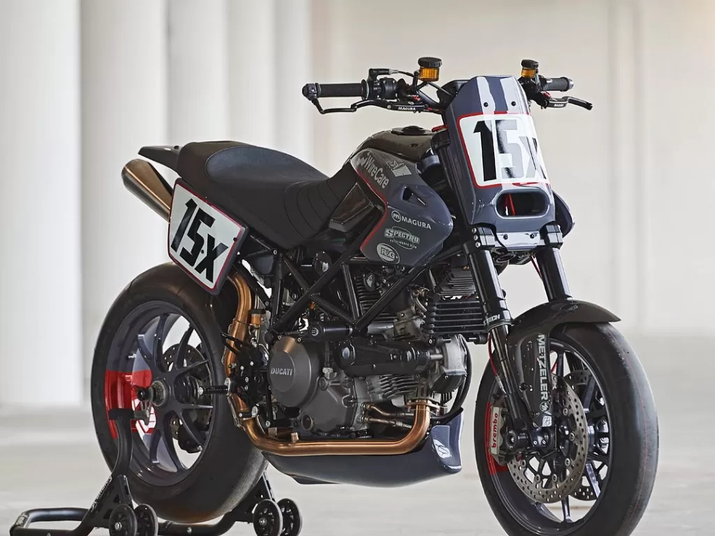Tampilan Ducati Hypermotard 796 Setelah Dilakukan Modifikasi. (Instagram/@bikeexif)
