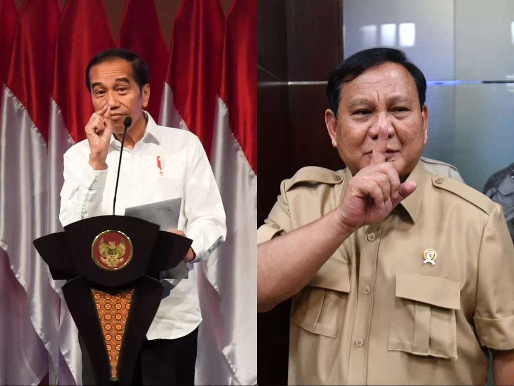 Kiri: Presiden Joko Widodo (ANTARA FOTO/Hafidz Mubarak A), kanan: Prabowo Subianto (ANTARA FOTO/Sigid Kurniawan)