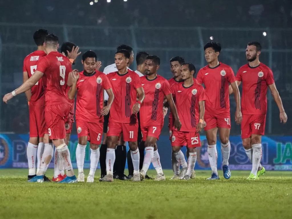 Persija Jakarta lolos ke final Piala Gubernur Jatim setelah menang 2-1 atas Madura United di Stadion Kanjuruhan, Malang, Senin (17/2/2020). (Dok. Persija Jakarta)