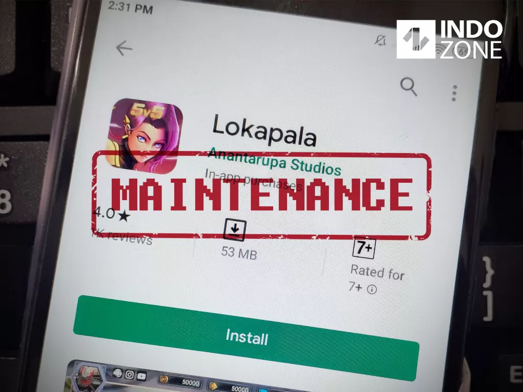 Ilustrasi maintenance di game Lokapala (photo/Dok. INDOZONE/Ferry)