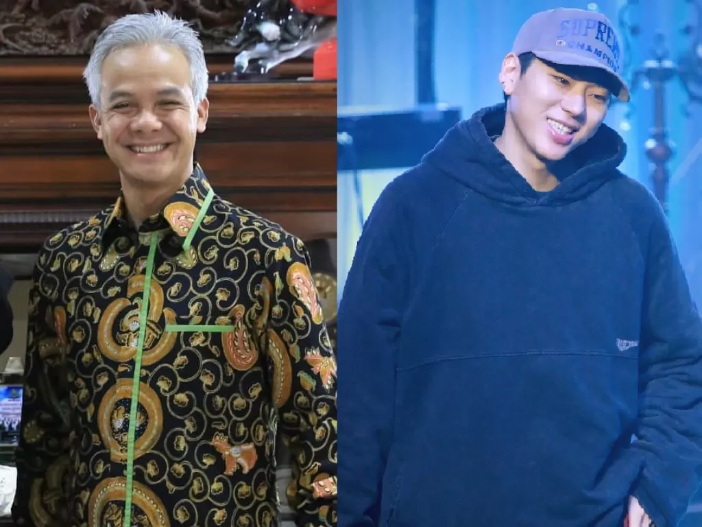 Gubernur Jawa Tengah Ganjar Pranowo mendapat pujian netizen saat melakukan goyang TikTok lagu milik Zico dalam 'Mata Najwa' (Instagram/@ganjar_pranowo, Twitter/@PicsZico)