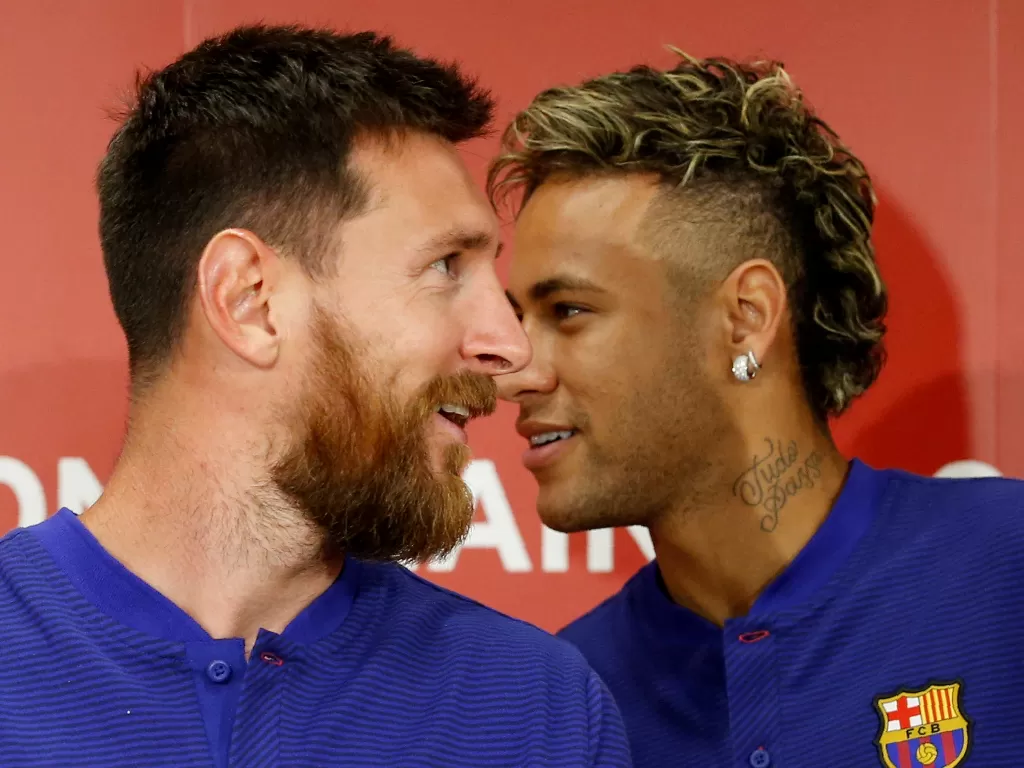 Lionel Messi sebut Neymar menyesali keputusannya meninggalkan Barcelona. (REUTERS/Kim Kyung-Hoon)