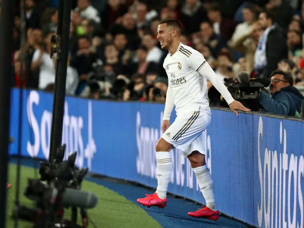 Tim medis Real Madrid menyatakan kondisi Eden Hazard telah pulih sempurna. ( REUTERS/Sergio Perez)