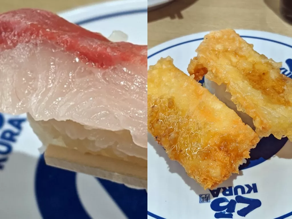 Sushi ikan cokelat dan sushi keju tempura. (Istimewa)