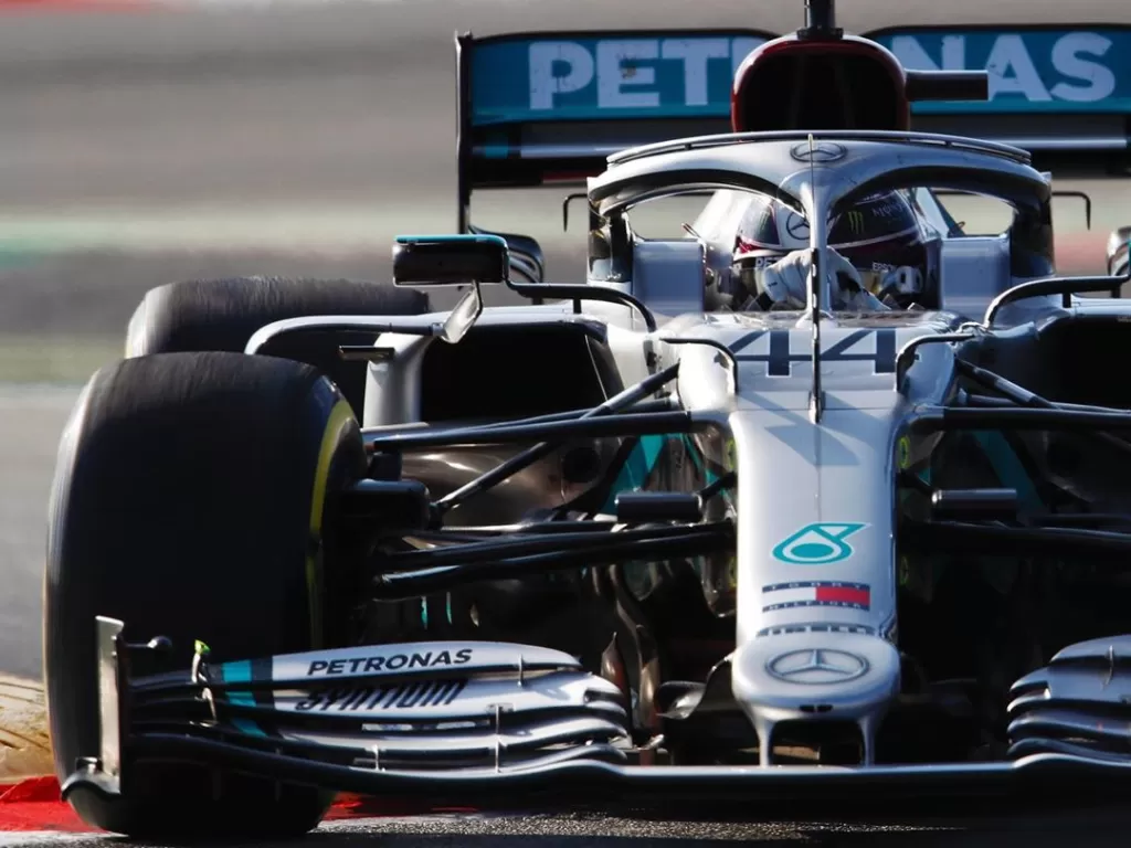 Mobil balap terbaru milik Mercedes. (Instagram/@mercedesamgf1)
