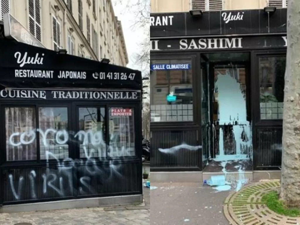 Restoran Jepang di Paris jadi korban rasisme akibat dari virus corona. (Twitter/lecoachjp)
